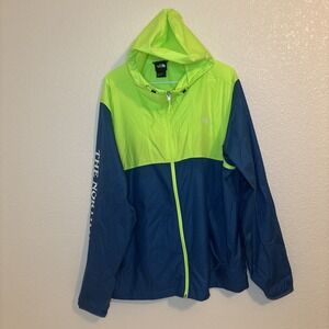 Mens The North‎ Face Graphic Cyclone Hooded Full Zip Windbreaker Jacket